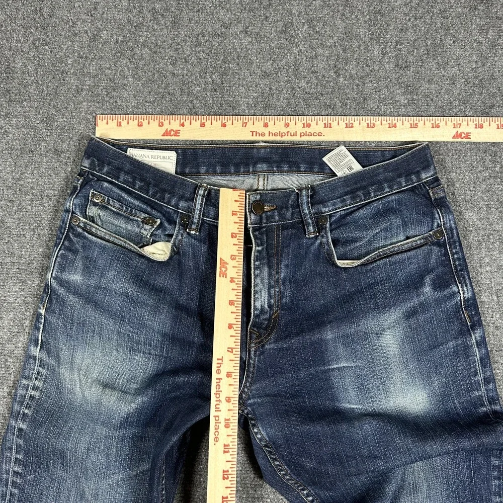 Banana Republic Slim Fit Jeans Men's 33x32 Stretch Black Denim Pants #3461